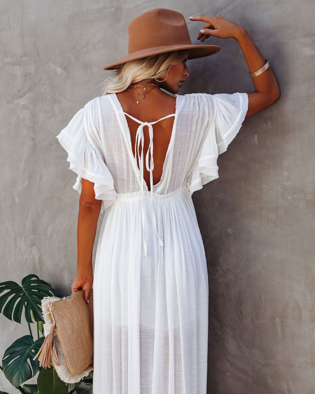 Sexy Long white Tunic casual summer Cover-up