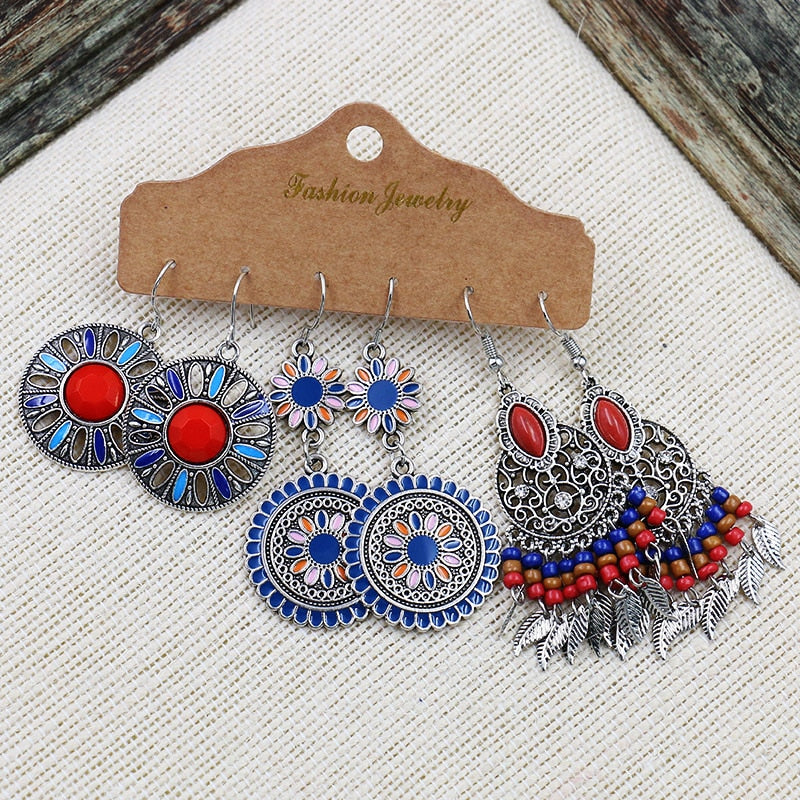 Bohemian retro style ladies fashion earrings