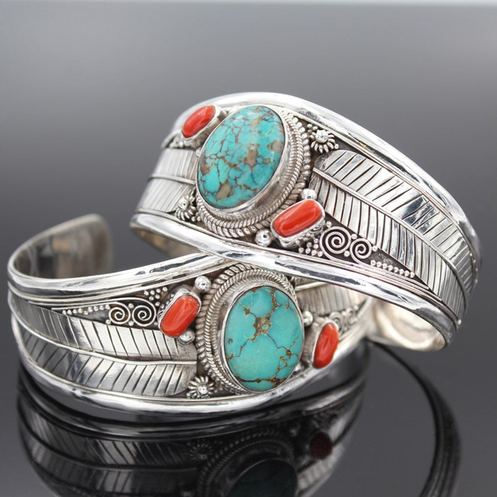 Bohemian Retro Antique Style Silver plated  Bracelet