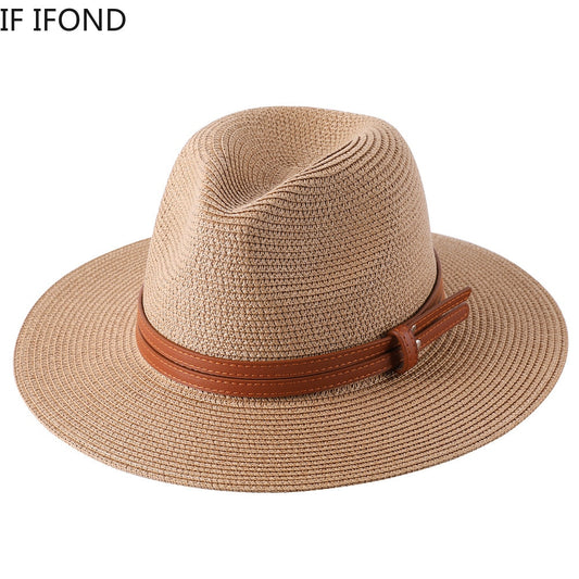 Khaki ladies Retro Panama Beach Hat