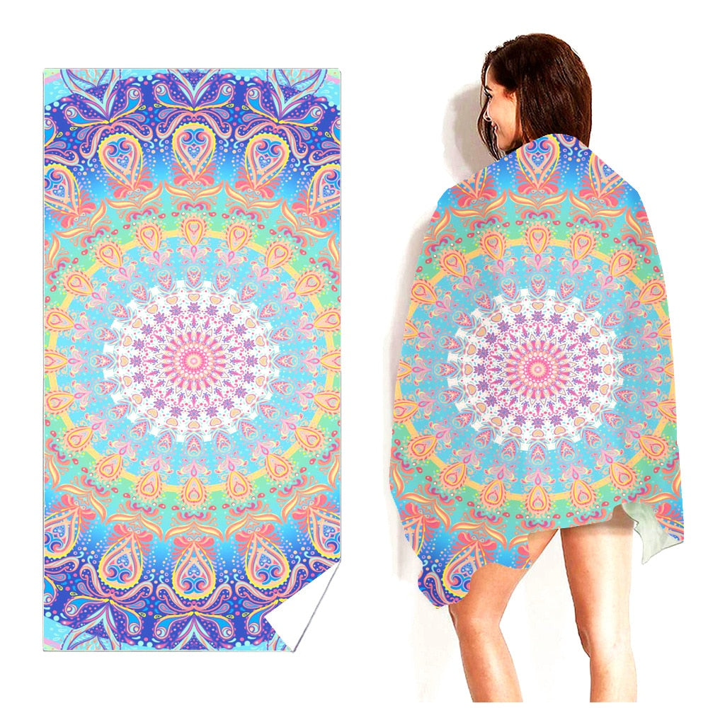 Bohemian lightweight Microfibre sand free beach towel