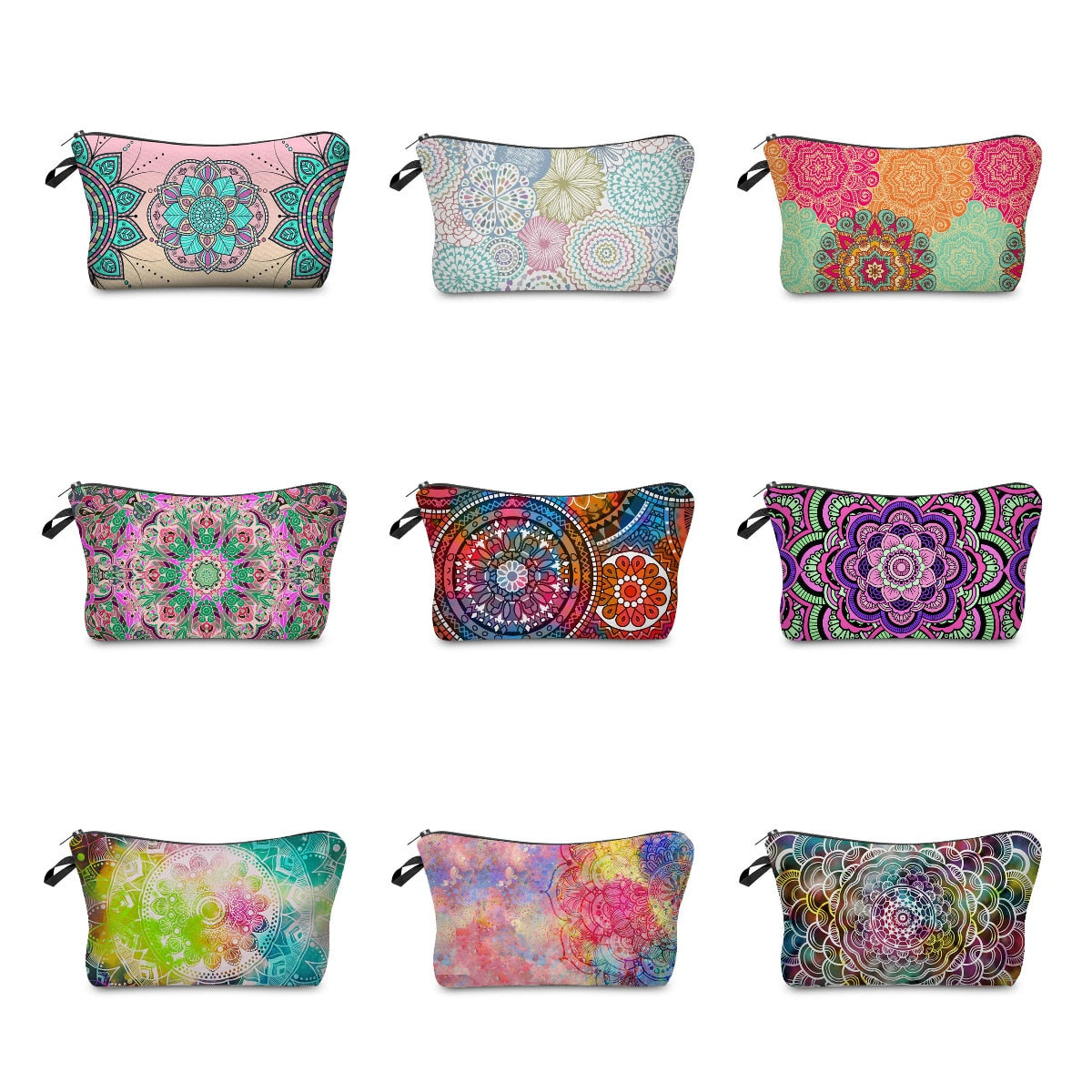 Ladies Cosmetic Make Up Bags Mandala pattern