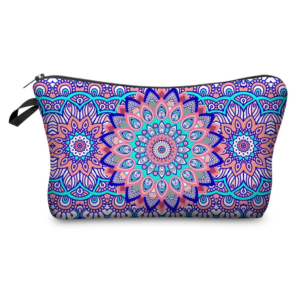 Lady's Bohemian Cosmetic Make Up Bag Mandala Style